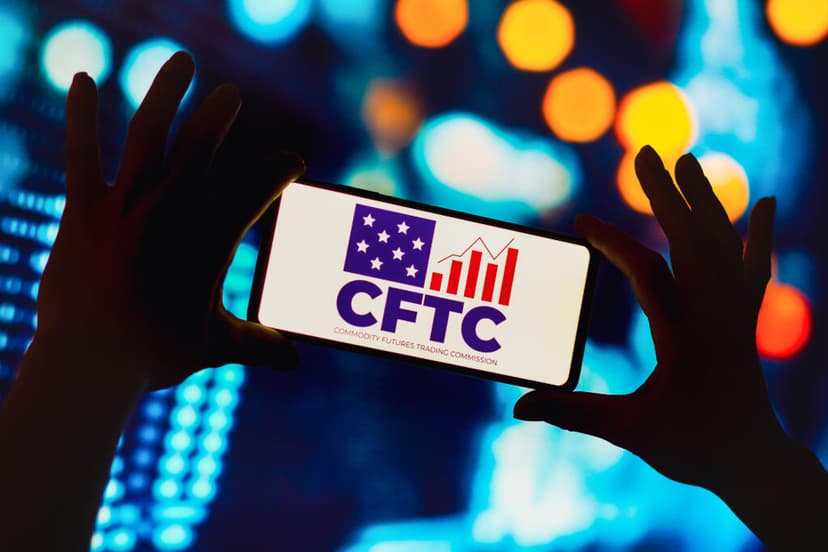 CFTC Commodity Futures Trading Commission logo displayed on smartphone, the primary U.S. regulator overseeing prediction market event contracts