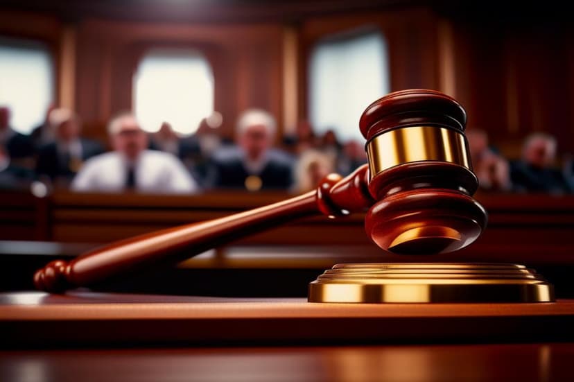 Federal courtroom gavel representing DOJ and CFTC enforcement actions against prediction market insider trading violations