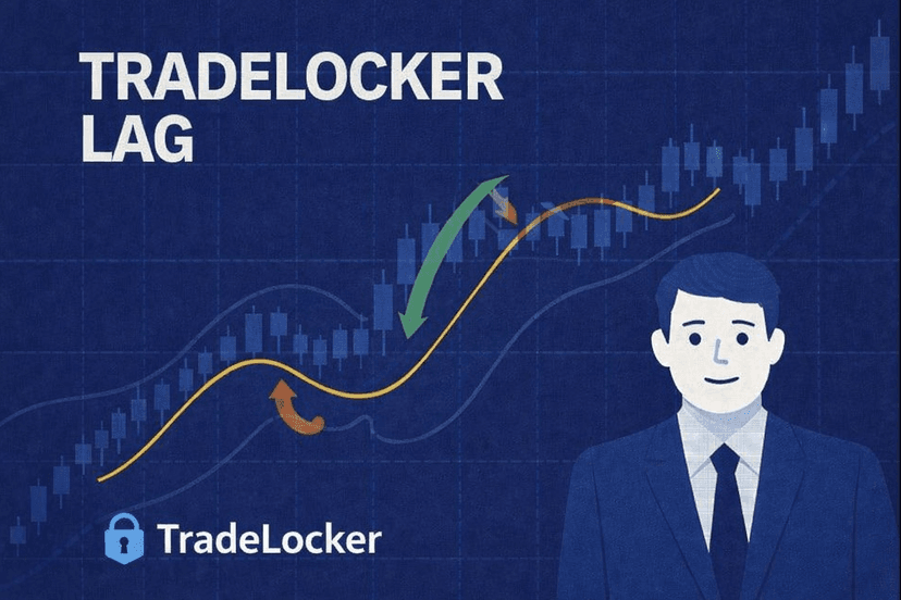 TradeLocker lag diagnosis and VPS network path illustration