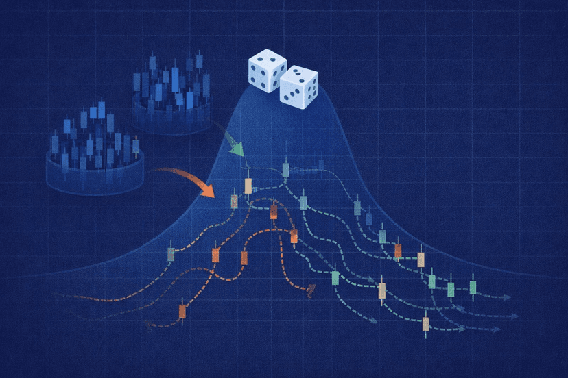 Monte Carlo simulation randomizing EA trade outcomes