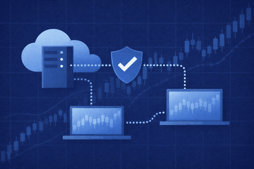VPS uptime and latency protecting copied forex trade execution