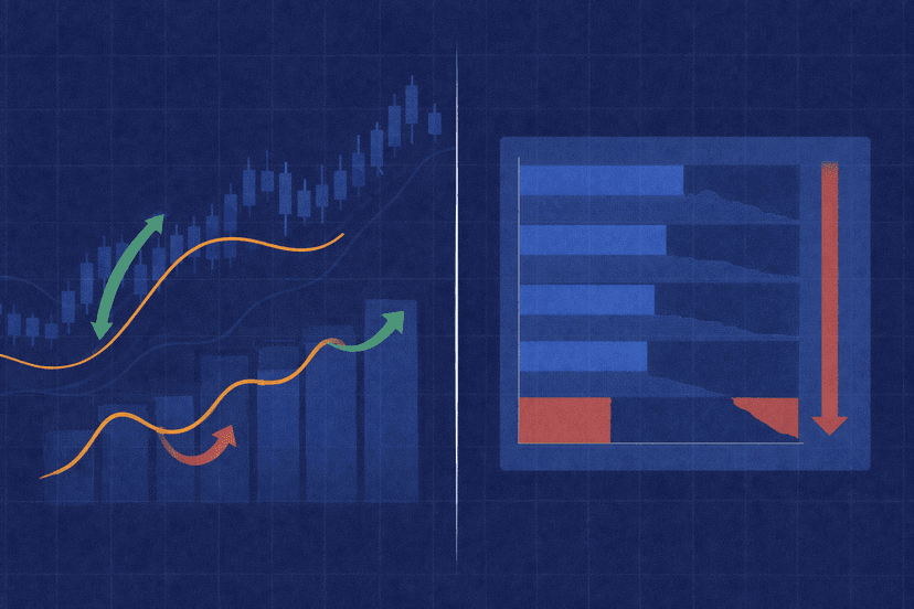 MT5 sizing lines compared with an account drawdown protection panel