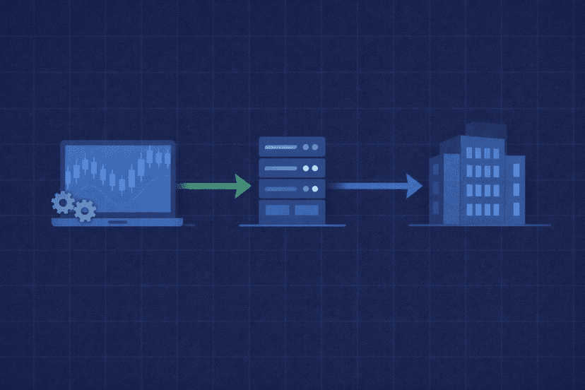 EA to VPS to prop firm server workflow for automated trading