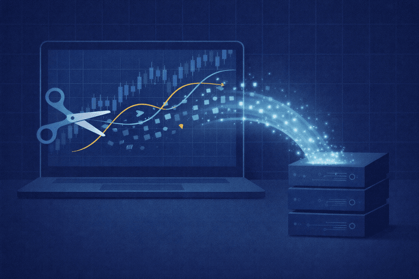 Trimming charts and indicators to free up a trading terminal
