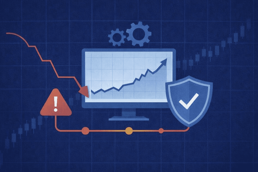 Automated forex trading performance monitoring with drawdown and risk controls