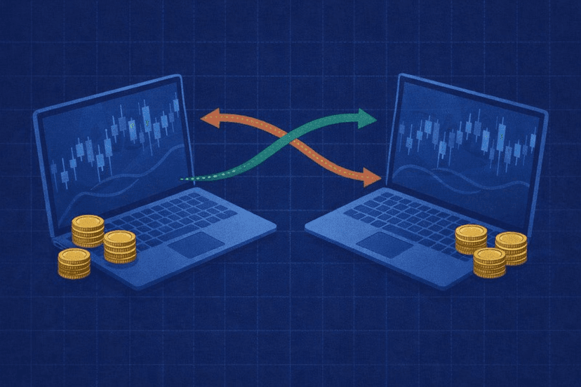 Two prediction market venues showing different implied probabilities for one event
