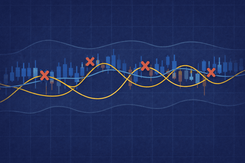 Whipsaw false crossover signals in a ranging forex market