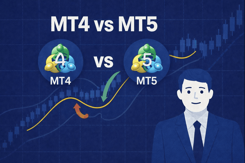 MT4 vs MT5 comparison of MetaTrader trading platforms