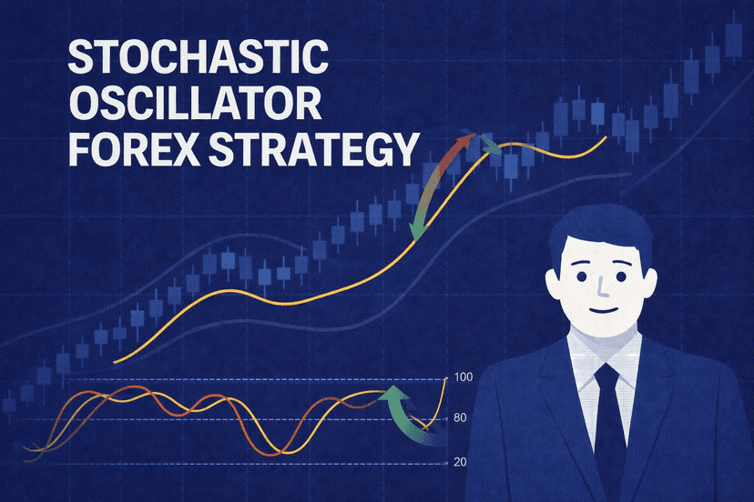 Stochastic oscillator forex strategy chart with 20 and 80 signal zones