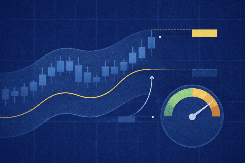 Close position within a 14-bar price range for the stochastic calculation