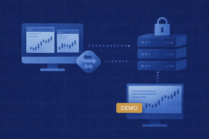 Safe TSCopier setup workflow using a demo trading account