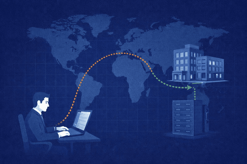 Trader-to-broker distance compared with a nearby Forex VPS connection