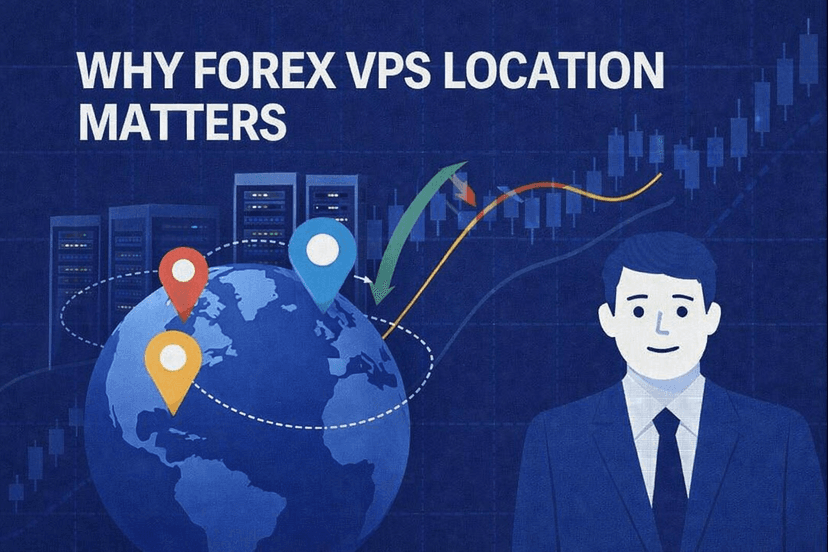 forex VPS location map showing broker server matching