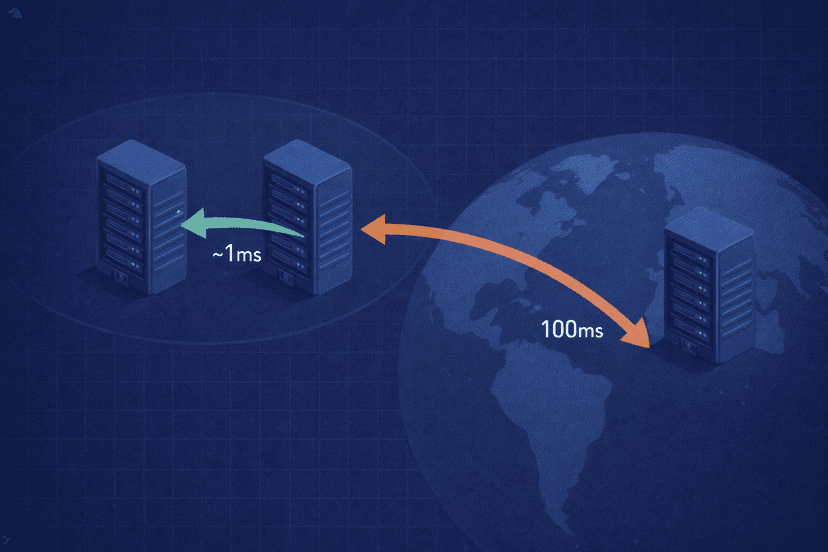 Latency comparison between a nearby forex VPS and an overseas broker server